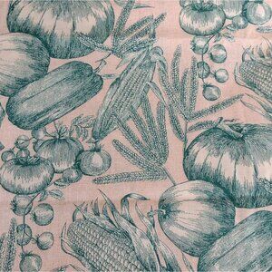 Cranston Home Fashions Fabric Fall Harvest Vegetables Tan Green 5.44 Yds X 60" W